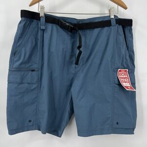 NWT Coleman Shorts Mens 2XL 44-46 Blue Cargo Belted Nylon Hike Outdoor Camping